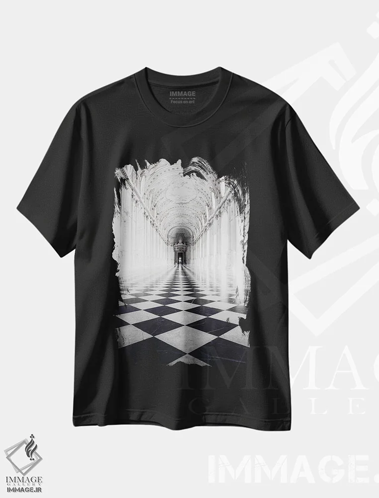 تیشرت مشکی طرح دار معماری ۶، دکوراسیون جایگزین اثر دیزاین فابریکن | immage.ir