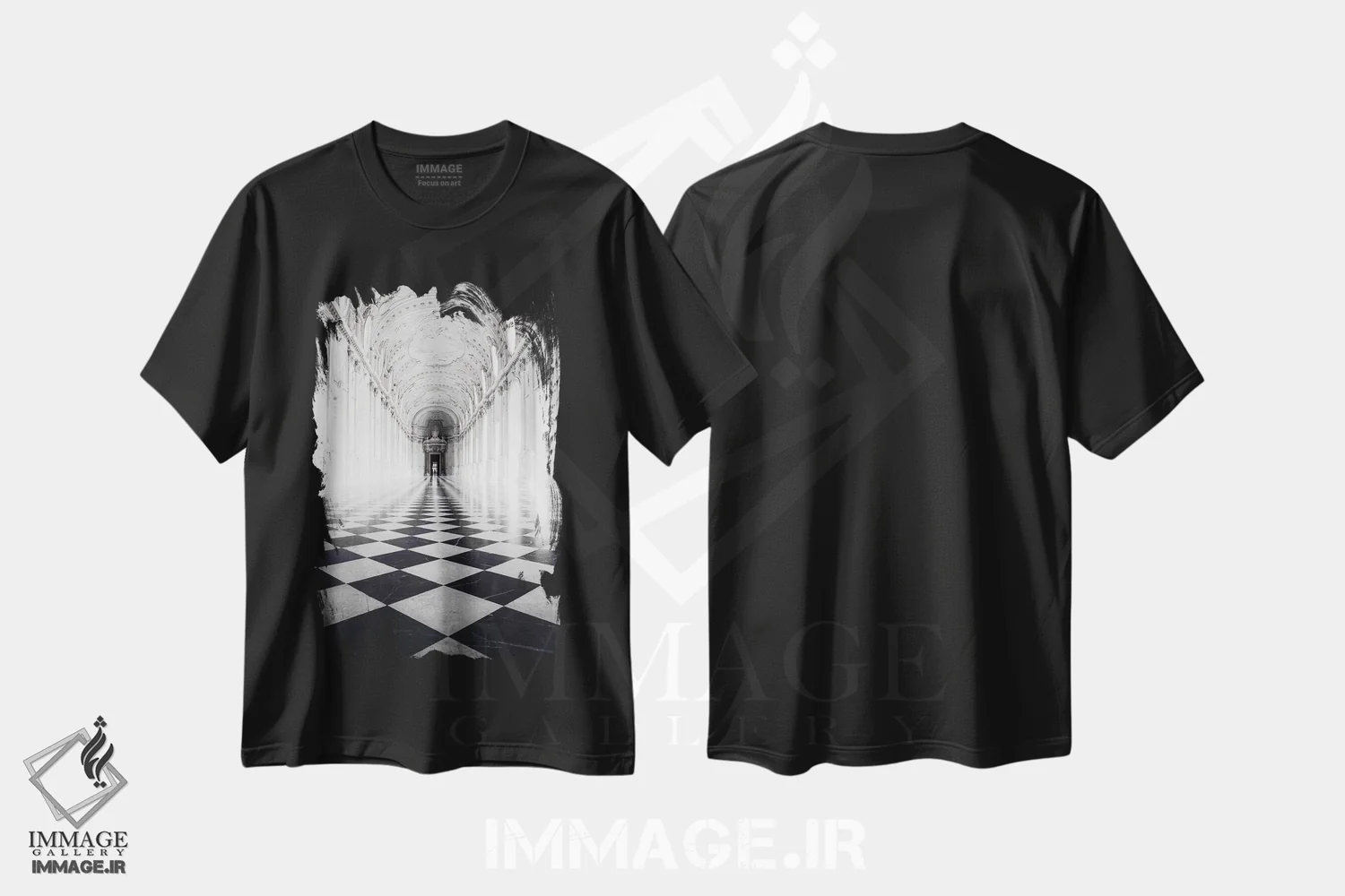 تیشرت مشکی طرح دار معماری ۶، دکوراسیون جایگزین اثر دیزاین فابریکن | immage.ir