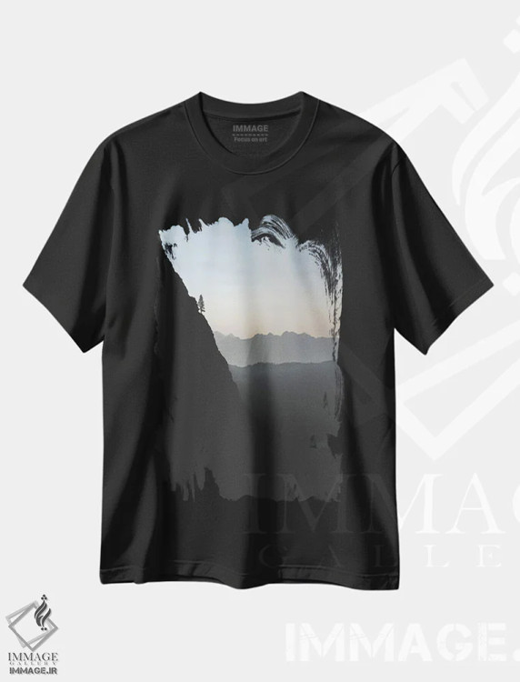 تیشرت مشکی طرح دار فیل چهارم، مدیوم اثر دیزاین فابریکن | فروشگاه ایماژ