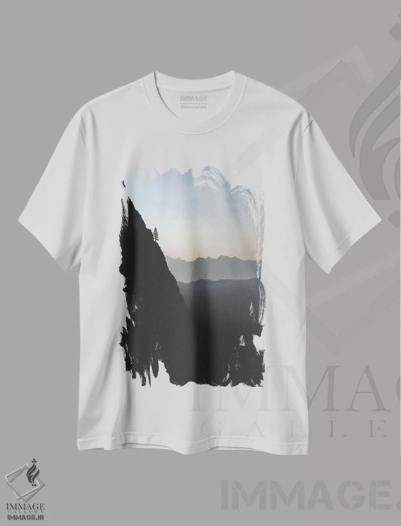 تیشرت سفید طرح دار فیل چهارم، مدیوم اثر دیزاین فابریکن | immage.ir