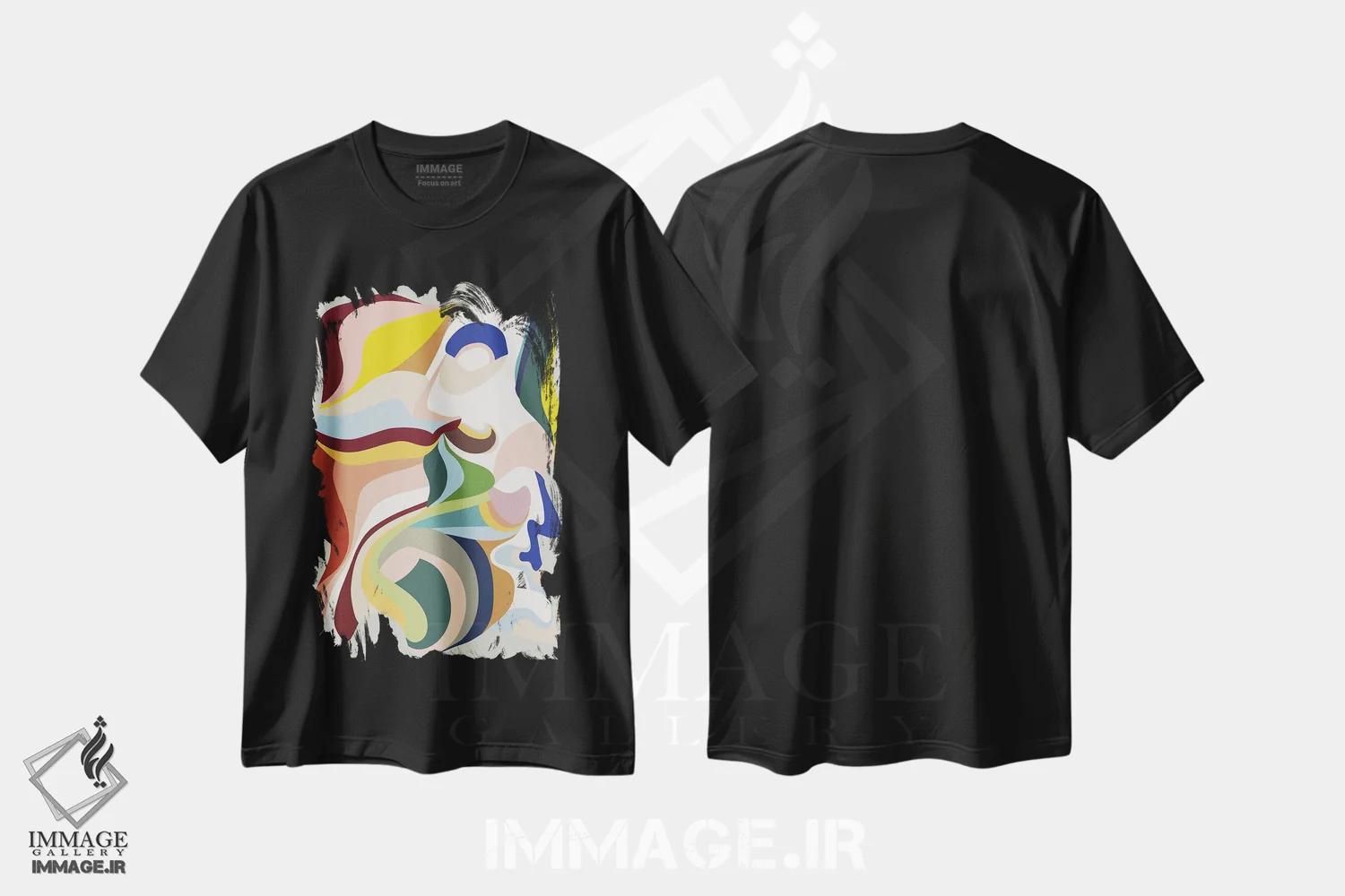 تیشرت مشکی طرح دار متولد دوباره ۲ اثر دیزاین فابریکن | فروشگاه ایماژ