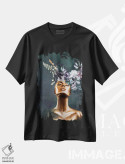 تیشرت مشکی طرح دار مد طلایی ۲، هنر دیجیتال اثر دیزاین فابریکن | فروشگاه ایماژ