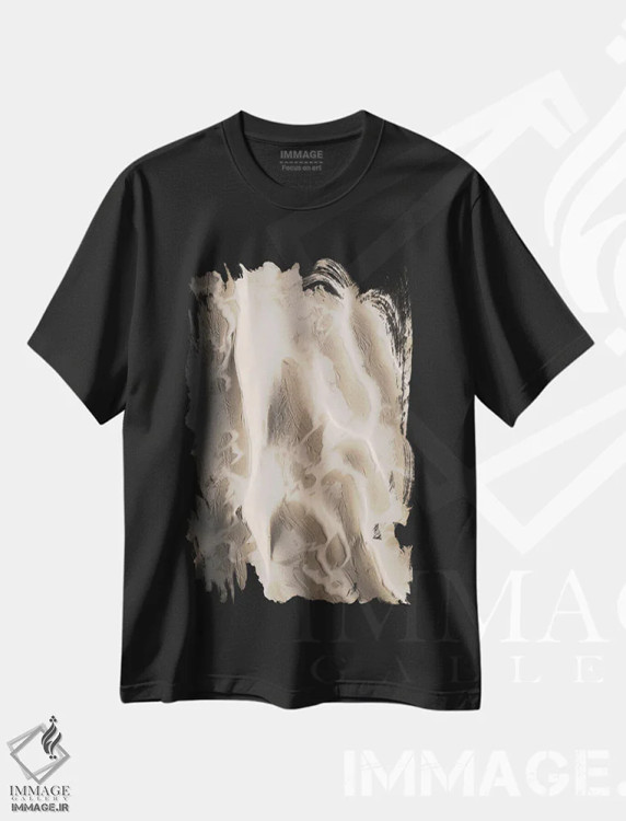 تیشرت مشکی طرح دار از بالا ۳، آبستره اثر دیزاین فابریکن | immage.ir