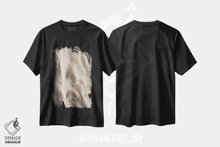 تیشرت مشکی طرح دار از بالا ۳، آبستره اثر دیزاین فابریکن | immage.ir