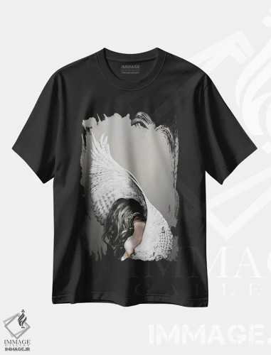 تیشرت مشکی طرح دار نایک، عکاسی ترکیبی اثر دیزاین فابریکن | فروشگاه ایماژ