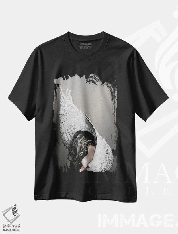 تیشرت مشکی طرح دار نایک، عکاسی ترکیبی اثر دیزاین فابریکن | فروشگاه ایماژ