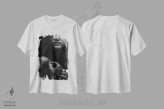 تیشرت سفید طرح دار عشق من، عکاسی سیاه و سفید اثر دیزاین فابریکن | فروشگاه ایماژ