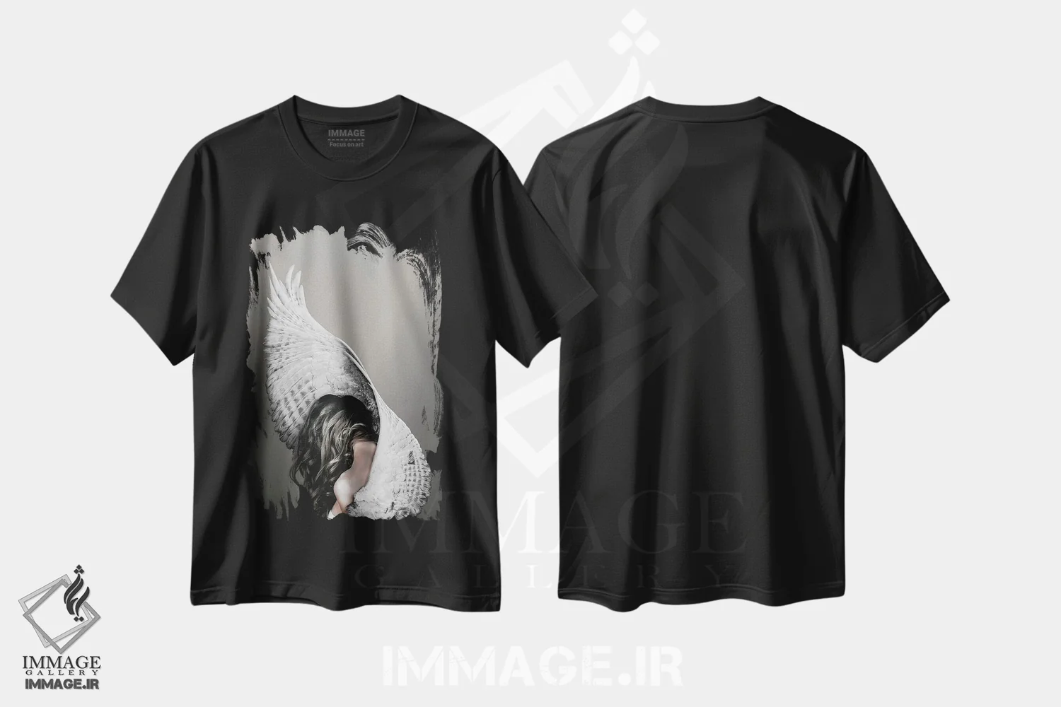تیشرت مشکی طرح دار نایک، عکاسی ترکیبی اثر دیزاین فابریکن | فروشگاه ایماژ