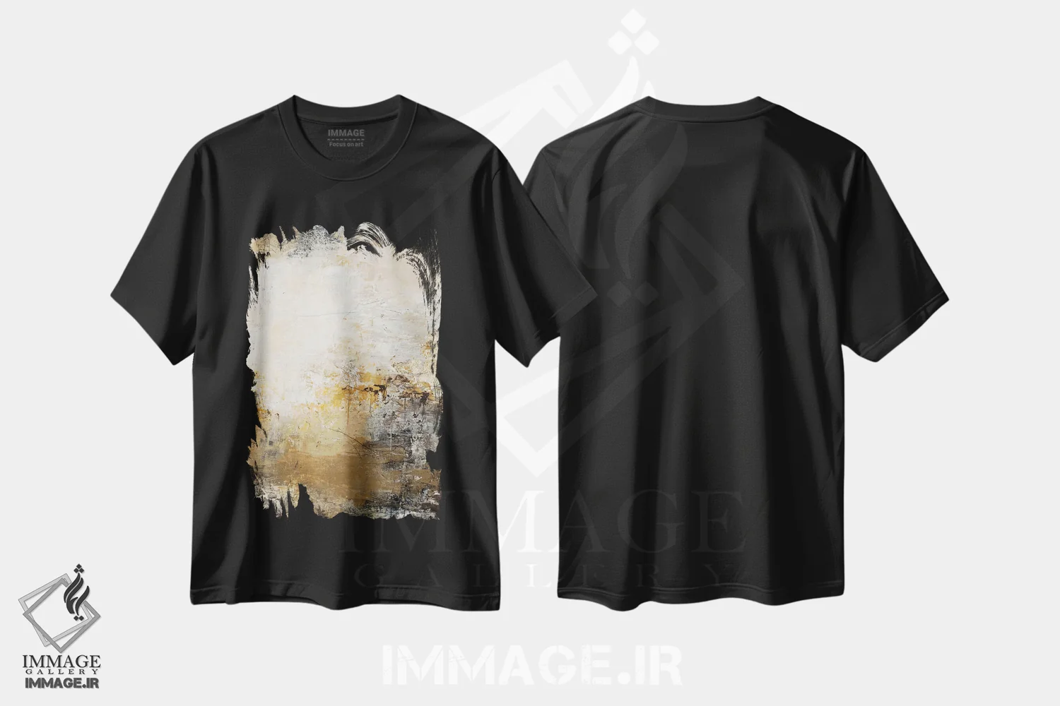 تیشرت مشکی طرح دار نقطه عطف ۱ اثر دیزاین فابریکن | immage.ir