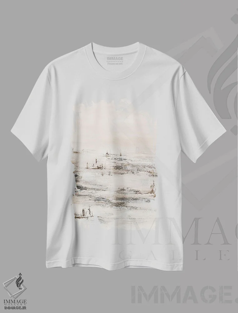 تیشرت سفید طرح دار سبک زندگی ۲ اثر دیزاین فابریکن | فروشگاه ایماژ