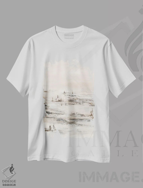تیشرت سفید طرح دار سبک زندگی ۲ اثر دیزاین فابریکن | فروشگاه ایماژ