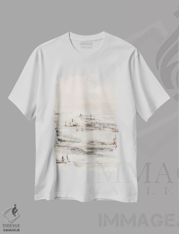 تیشرت سفید طرح دار سبک زندگی ۲ اثر دیزاین فابریکن | فروشگاه ایماژ