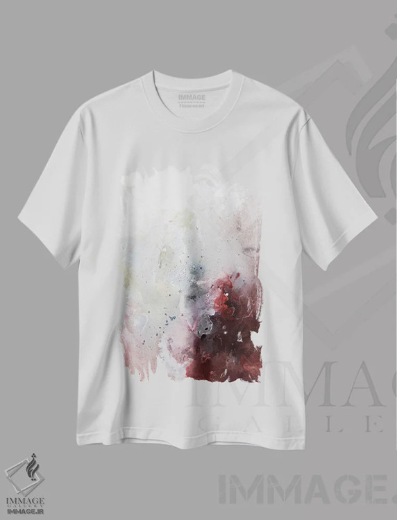تیشرت سفید طرح دار آب ساکن ۷ اثر دیزاین فابریکن | immage.ir