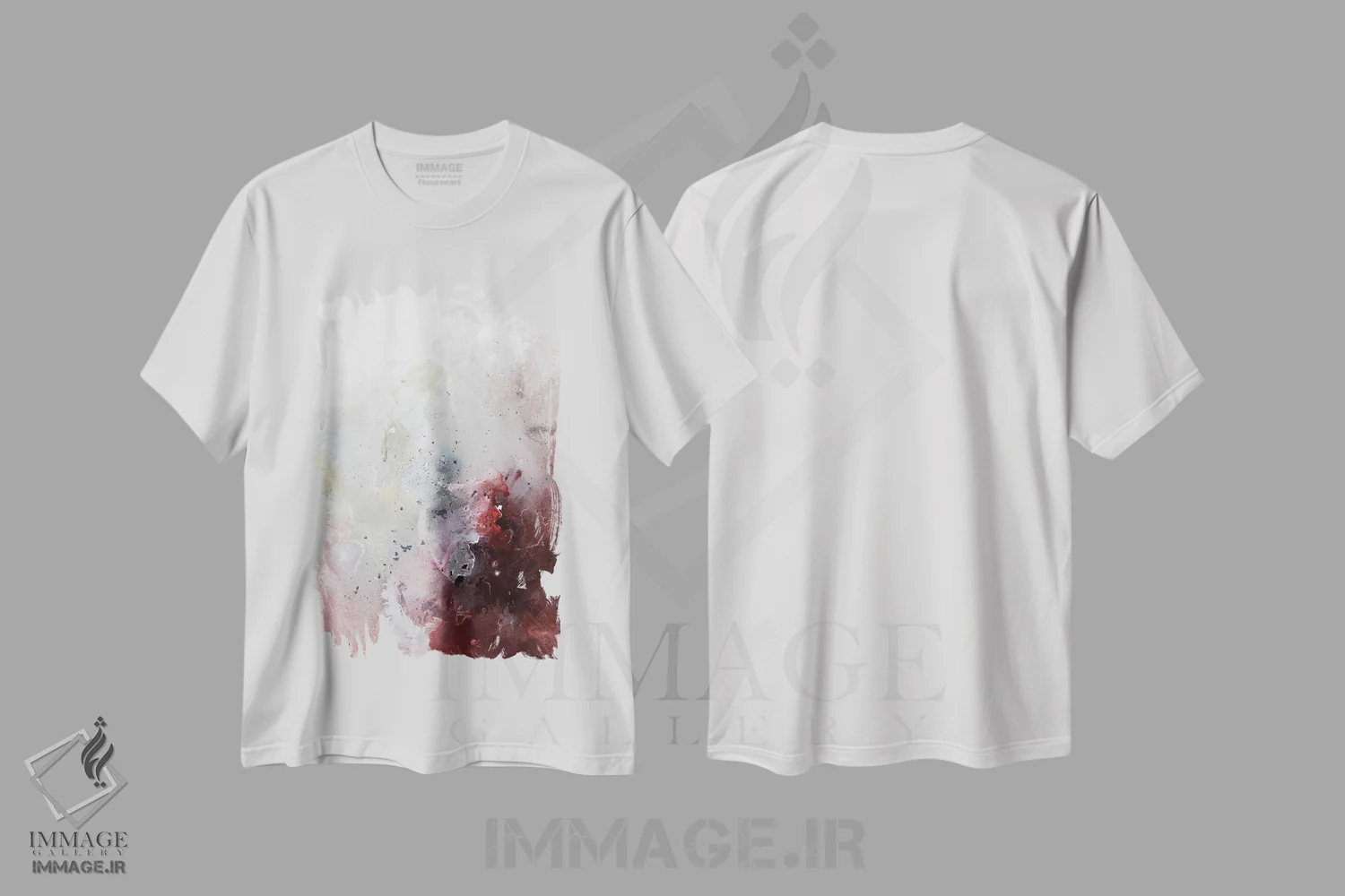 تیشرت سفید طرح دار آب ساکن ۷ اثر دیزاین فابریکن | immage.ir
