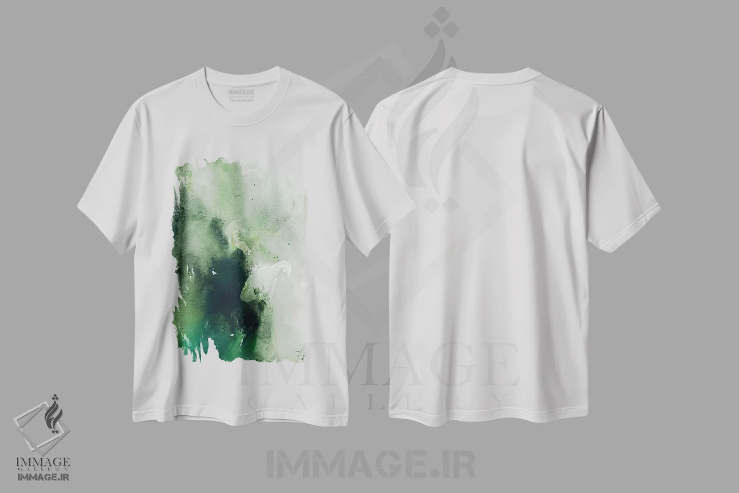 تیشرت سفید طرح دار آب ساکن ۸ اثر دیزاین فابریکن | فروشگاه ایماژ