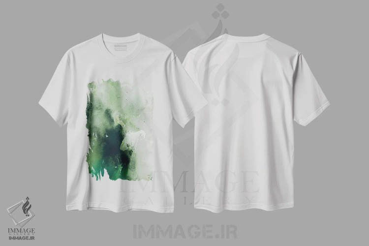 تیشرت سفید طرح دار آب ساکن ۸ اثر دیزاین فابریکن | فروشگاه ایماژ