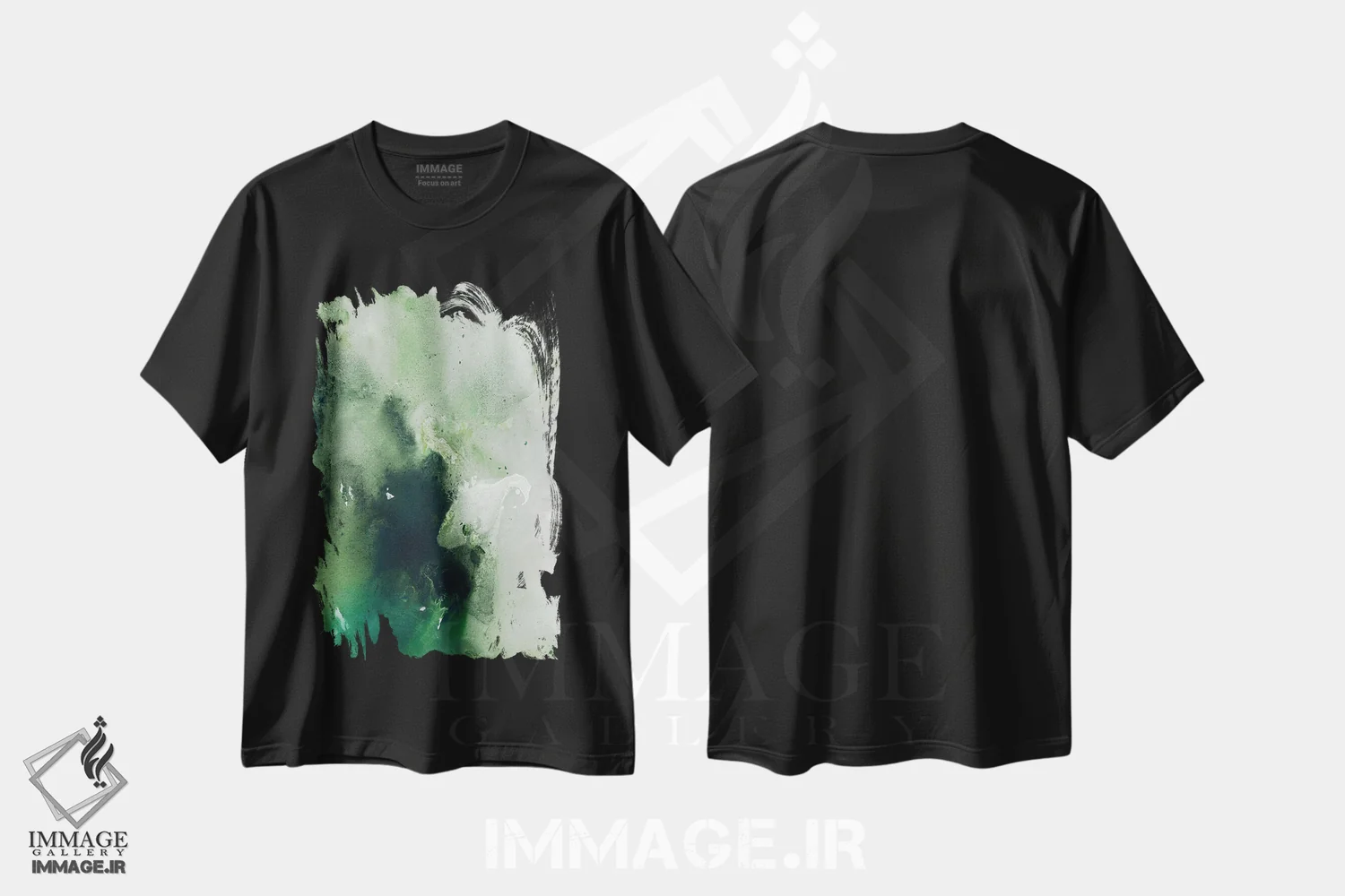 تیشرت مشکی طرح دار آب ساکن ۸ اثر دیزاین فابریکن | immage.ir