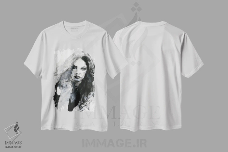 تیشرت سفید طرح دار احساس، مدیوم اثر دیزاین فابریکن | immage.ir