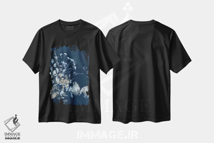 تیشرت مشکی طرح دار طبیعت ناب ۷، هنر دیجیتال اثر دیزاین فابریکن | فروشگاه ایماژ