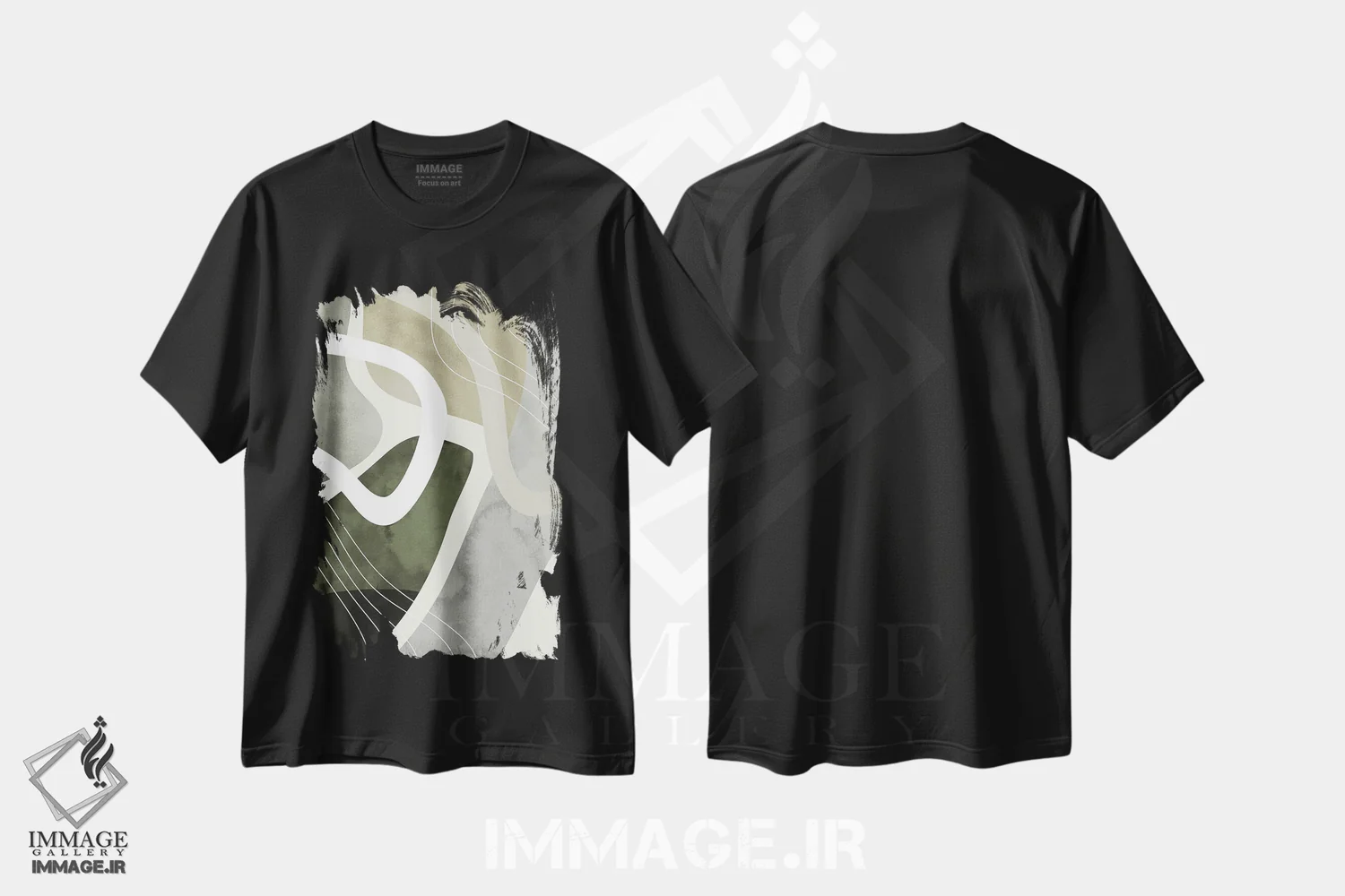 تیشرت مشکی طرح دار آکروبات ۱، آبستره اثر دیزاین فابریکن | immage.ir