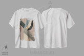 تیشرت سفید طرح دار الیاف ۵، آبستره اثر دیزاین فابریکن | immage.ir