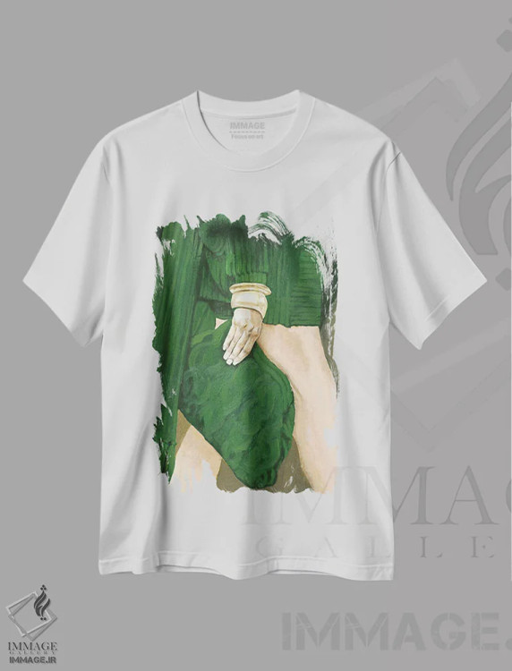 تیشرت سفید طرح دار نزدیک به پاریس، مدیوم اثر دیزاین فابریکن | immage.ir