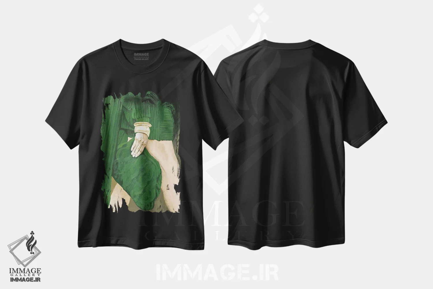 تیشرت مشکی طرح دار نزدیک به پاریس، مدیوم اثر دیزاین فابریکن | فروشگاه ایماژ