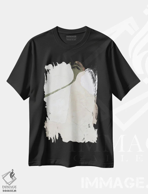 تیشرت مشکی طرح دار نور فرمی اثر دیزاین فابریکن | فروشگاه ایماژ