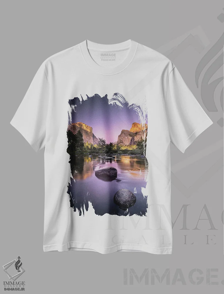 تیشرت سفید طرح دار یوسیمیتی، مدیوم اثر فابیو آنتنور | فروشگاه ایماژ