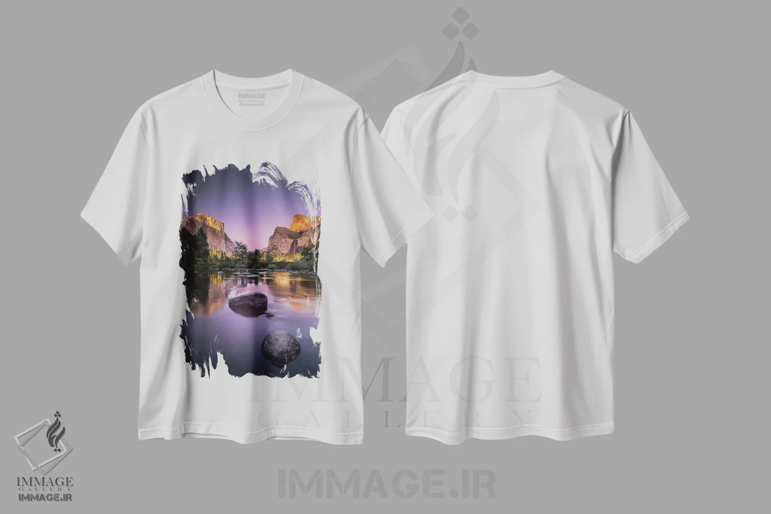 تیشرت سفید طرح دار یوسیمیتی، مدیوم اثر فابیو آنتنور | فروشگاه ایماژ