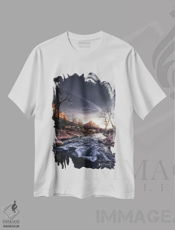 تیشرت سفید طرح دار دوشیزه تیره، تزئینی اثر فابیو آنتنور | immage.ir