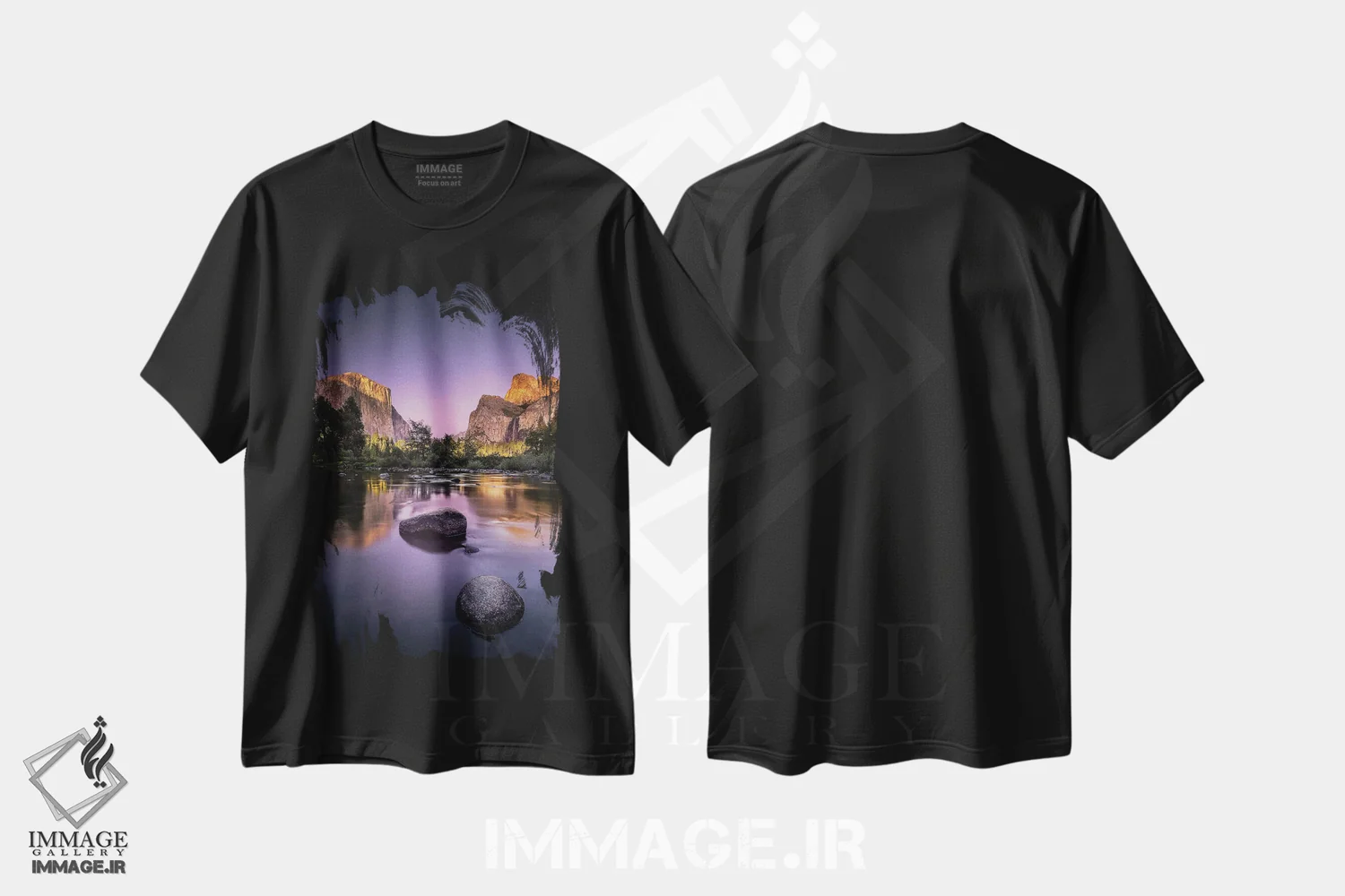 تیشرت مشکی طرح دار یوسیمیتی، مدیوم اثر فابیو آنتنور | immage.ir
