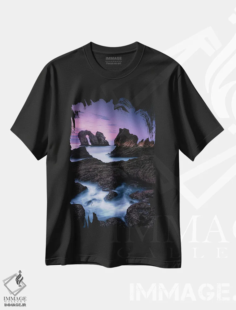 تیشرت مشکی طرح دار آرنیا، عکاسی فوق واقع گرا اثر فابیو آنتنور | immage.ir