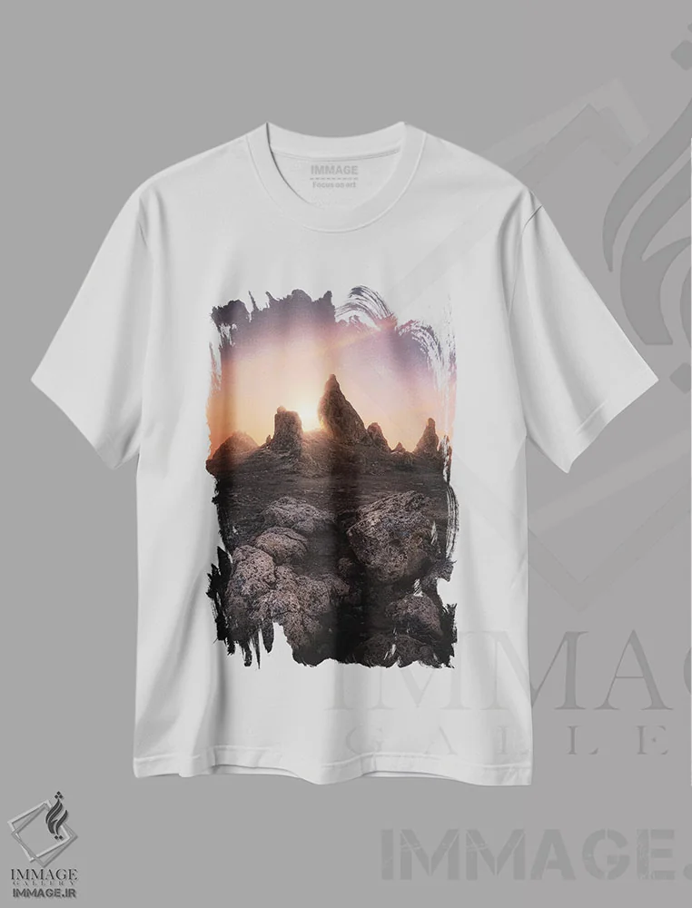 تیشرت سفید طرح دار شاخ های شیطان، مدیوم اثر فابیو آنتنور | immage.ir