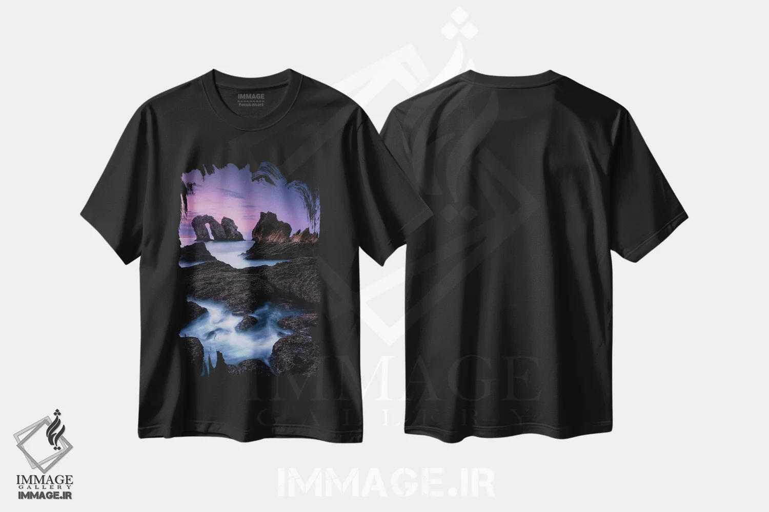 تیشرت مشکی طرح دار آرنیا، عکاسی فوق واقع گرا اثر فابیو آنتنور | immage.ir