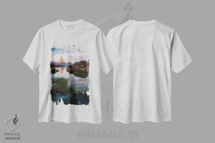 تیشرت سفید طرح دار سبز و قرمز، مدیوم اثر فابیو آنتنور | immage.ir