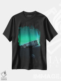 تیشرت مشکی طرح دار آخرین پرواز سبز، مدیوم اثر فابیو آنتنور | immage.ir