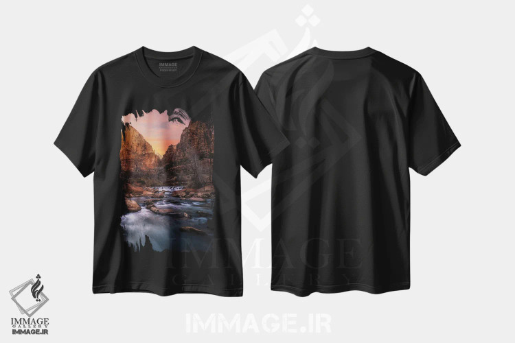 تیشرت مشکی طرح دار آخرین حیاط، مدیوم اثر فابیو آنتنور | فروشگاه ایماژ