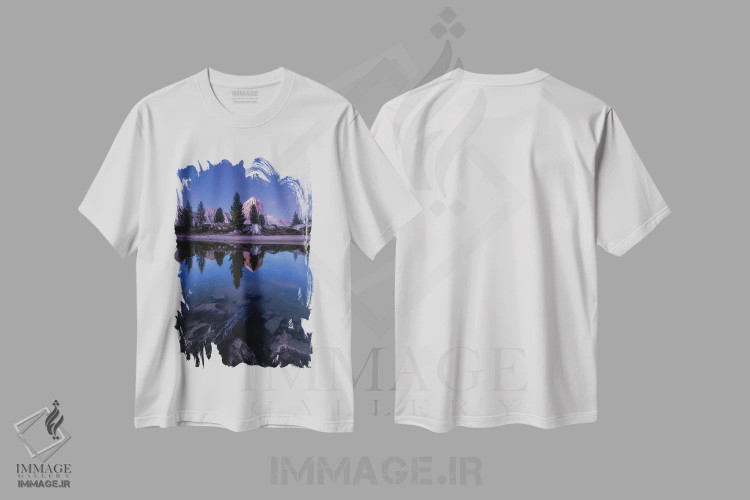 تیشرت سفید طرح دار لیمیندس در شب، مدیوم اثر فابیو آنتنور | فروشگاه ایماژ