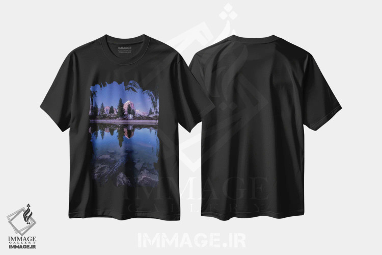 تیشرت مشکی طرح دار لیمیندس در شب، مدیوم اثر فابیو آنتنور | immage.ir