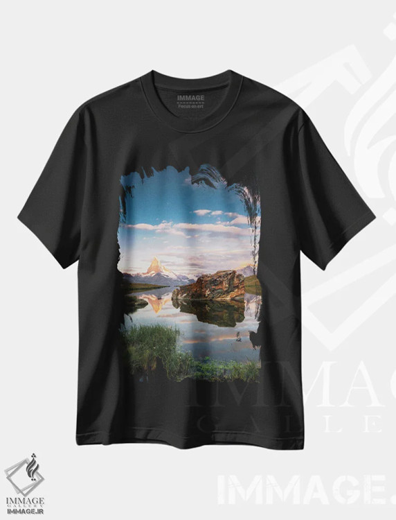 تیشرت مشکی طرح دار کوه توبلرون، مدیوم اثر فابیو آنتنور | فروشگاه ایماژ