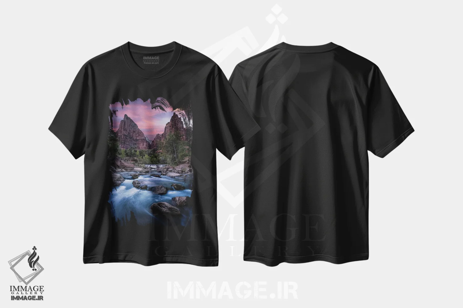 تیشرت مشکی طرح دار پدران جدید، عکاسی فوق واقع گرا اثر فابیو آنتنور | فروشگاه ایماژ