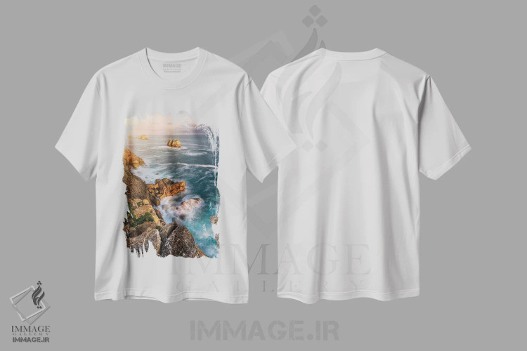 تیشرت سفید طرح دار ساحل شمالی، مدیوم اثر فابیو آنتنور | immage.ir