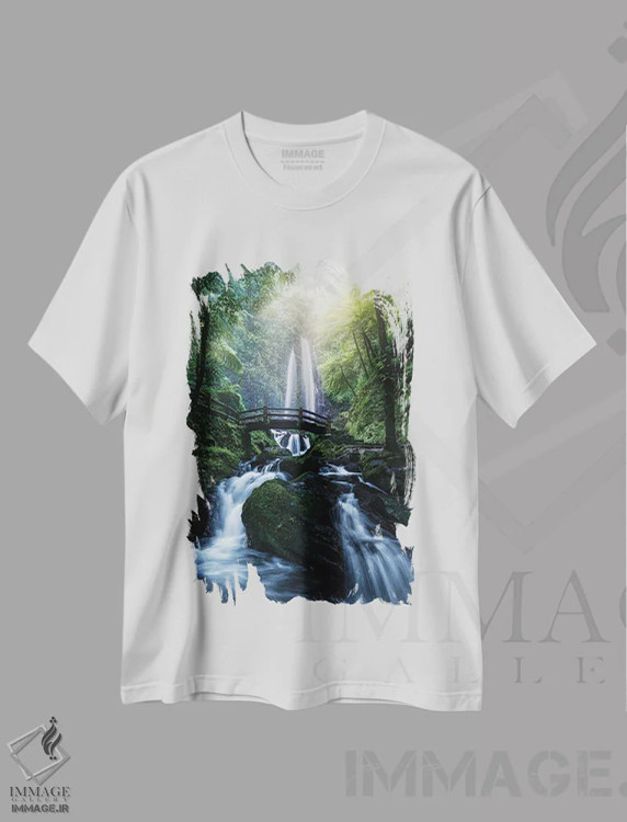 تیشرت سفید طرح دار پشت پل، عکاسی فوق واقع گرا اثر فابیو آنتنور | immage.ir