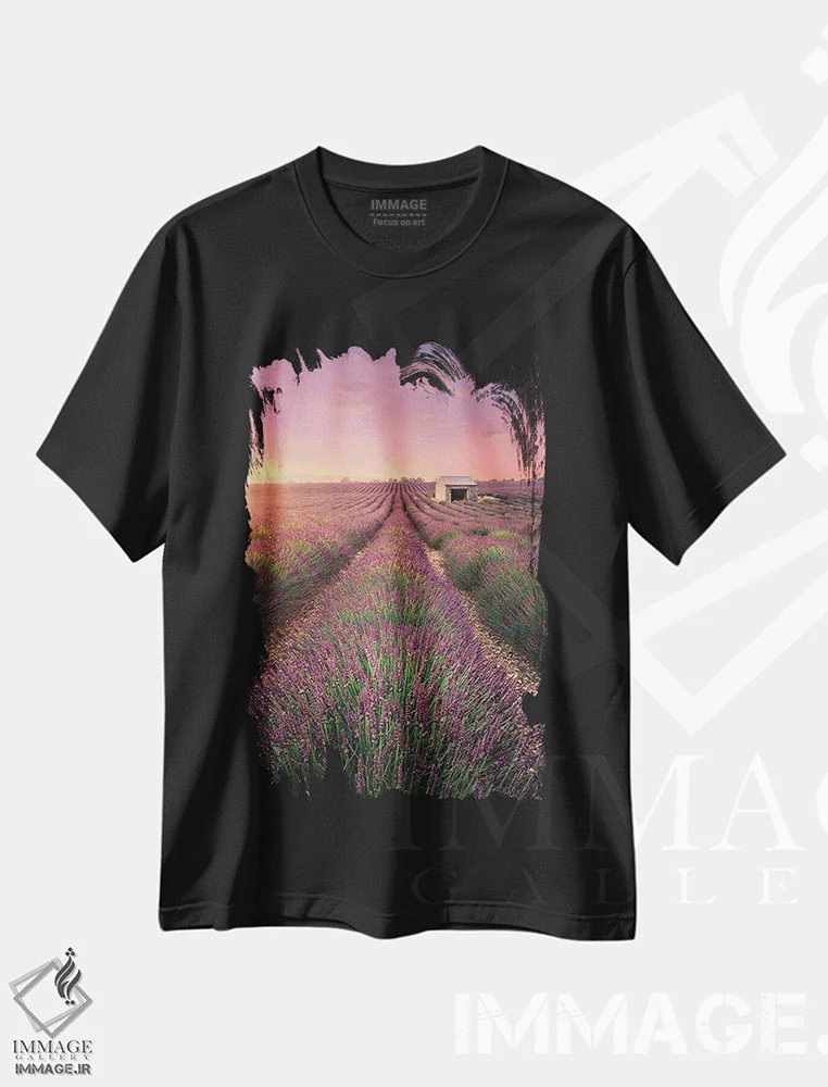تیشرت مشکی طرح دار خانه قدیمی، مدیوم اثر فابیو آنتنور | immage.ir