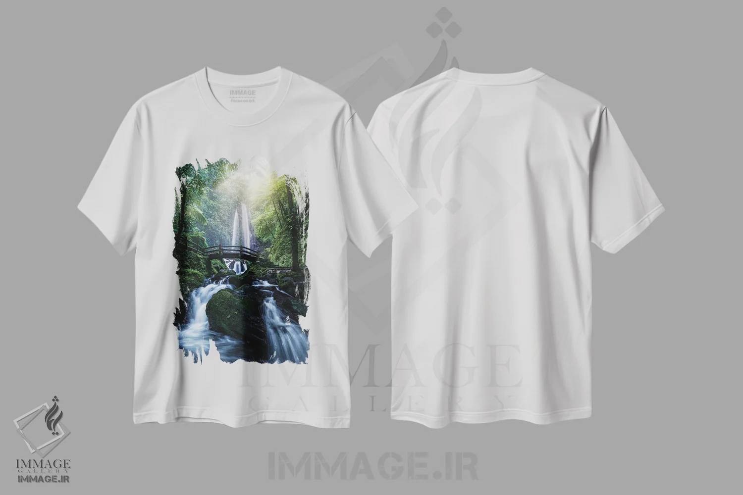 تیشرت سفید طرح دار پشت پل، عکاسی فوق واقع گرا اثر فابیو آنتنور | immage.ir