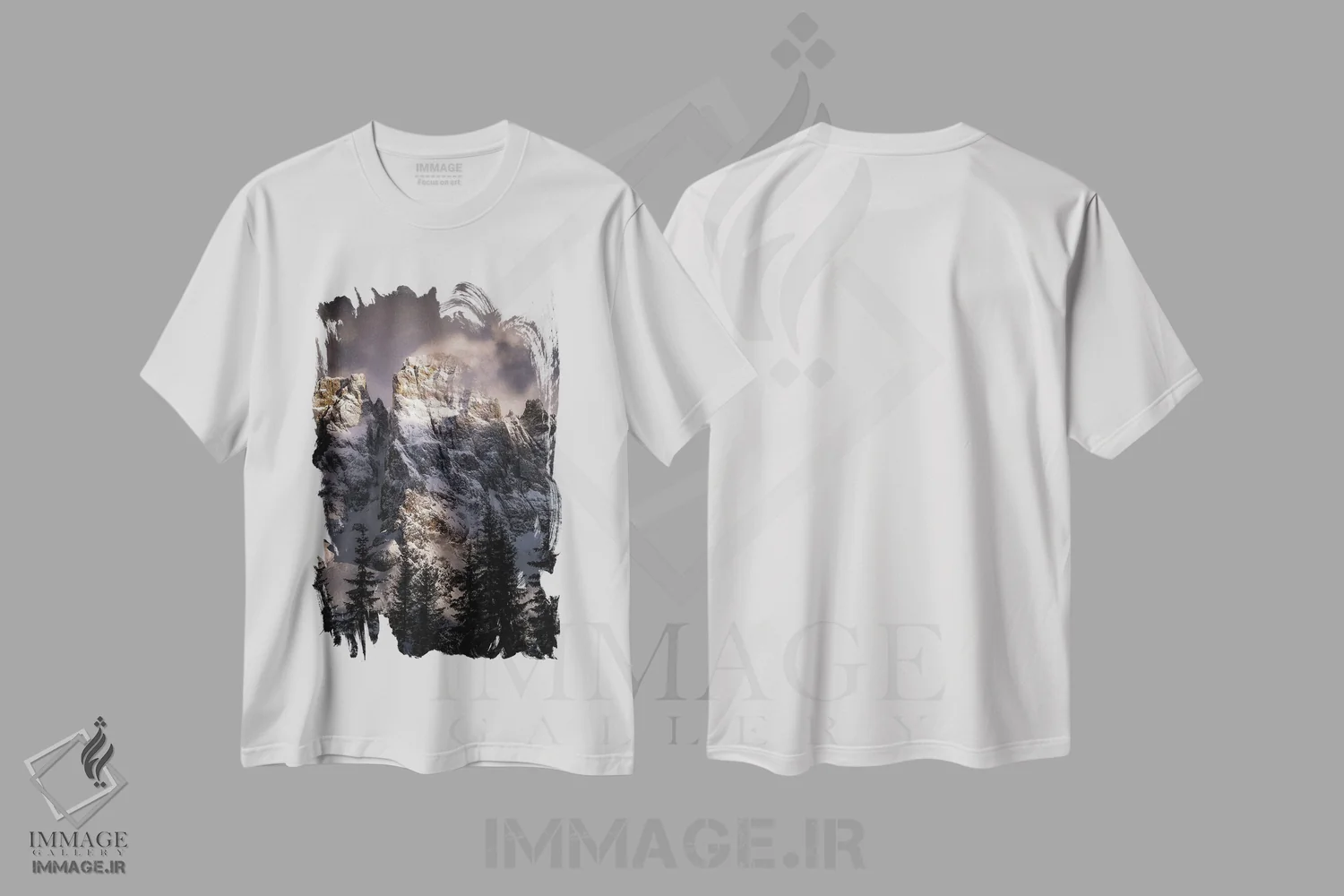 تیشرت سفید طرح دار قله ها، مدیوم اثر فابیو آنتنور | immage.ir