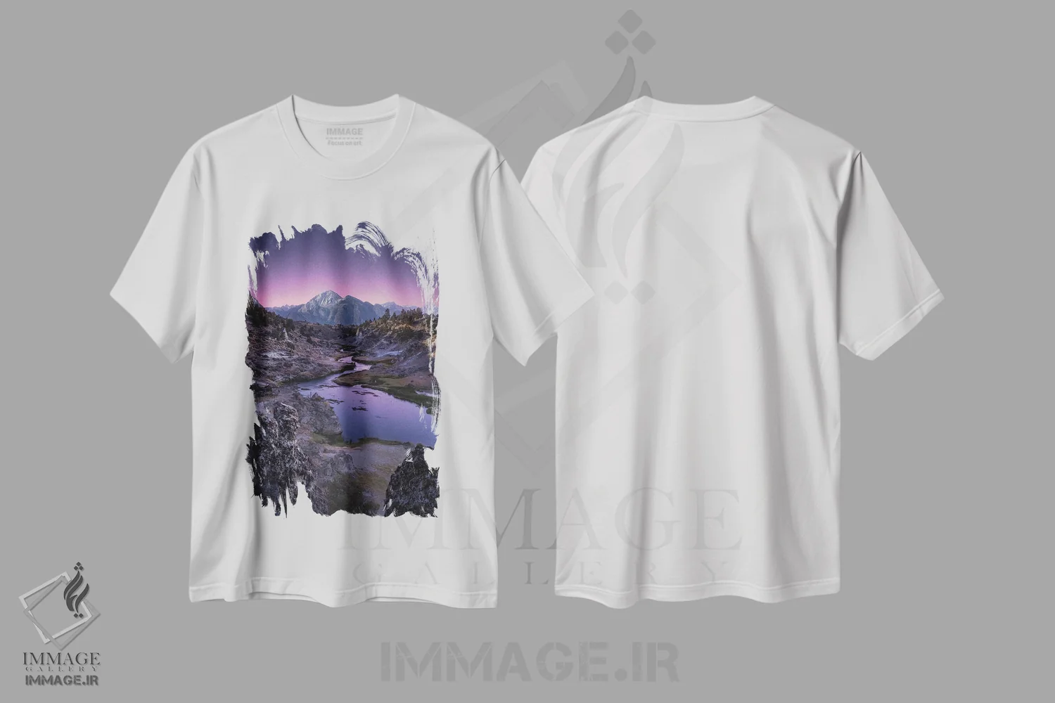 تیشرت سفید طرح دار سرزمین بنفش، مدیوم اثر فابیو آنتنور | فروشگاه ایماژ