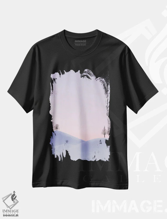 تیشرت مشکی طرح دار سکوت، مدیوم اثر فابیو آنتنور | immage.ir