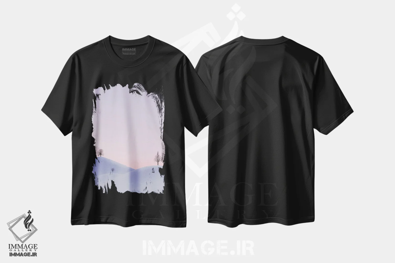 تیشرت مشکی طرح دار سکوت، مدیوم اثر فابیو آنتنور | immage.ir
